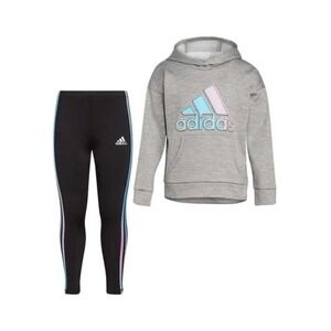 adidas Girl's 2 Piece Hoodie and Legging Active Clothing Set Size 5 New with Tag